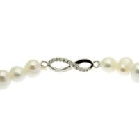 White Pearl Bracelet Freshwater Pearls Sterling Silver