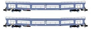 Arnold HN4410 N Gauge DB AG Blue DDm Car Transorter Wagon Pack (2)