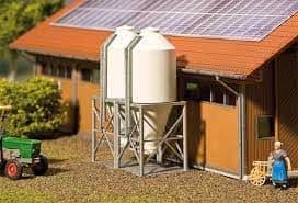 Faller 130530 HO Gauge Feed Silos (2) Kit