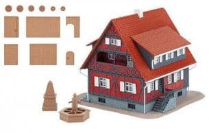 Faller 130587 H0 Gauge Half-Timbered House with Fountain Kit