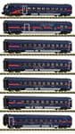 Fleischmann 6270065 N Gauge ÖBB Nightjet Coach Pack (7) (DCC Fitted)