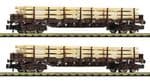 Fleischmann 6660010 N Gauge ÖBB Rs Stake Wagon Set with Timber Load (2)