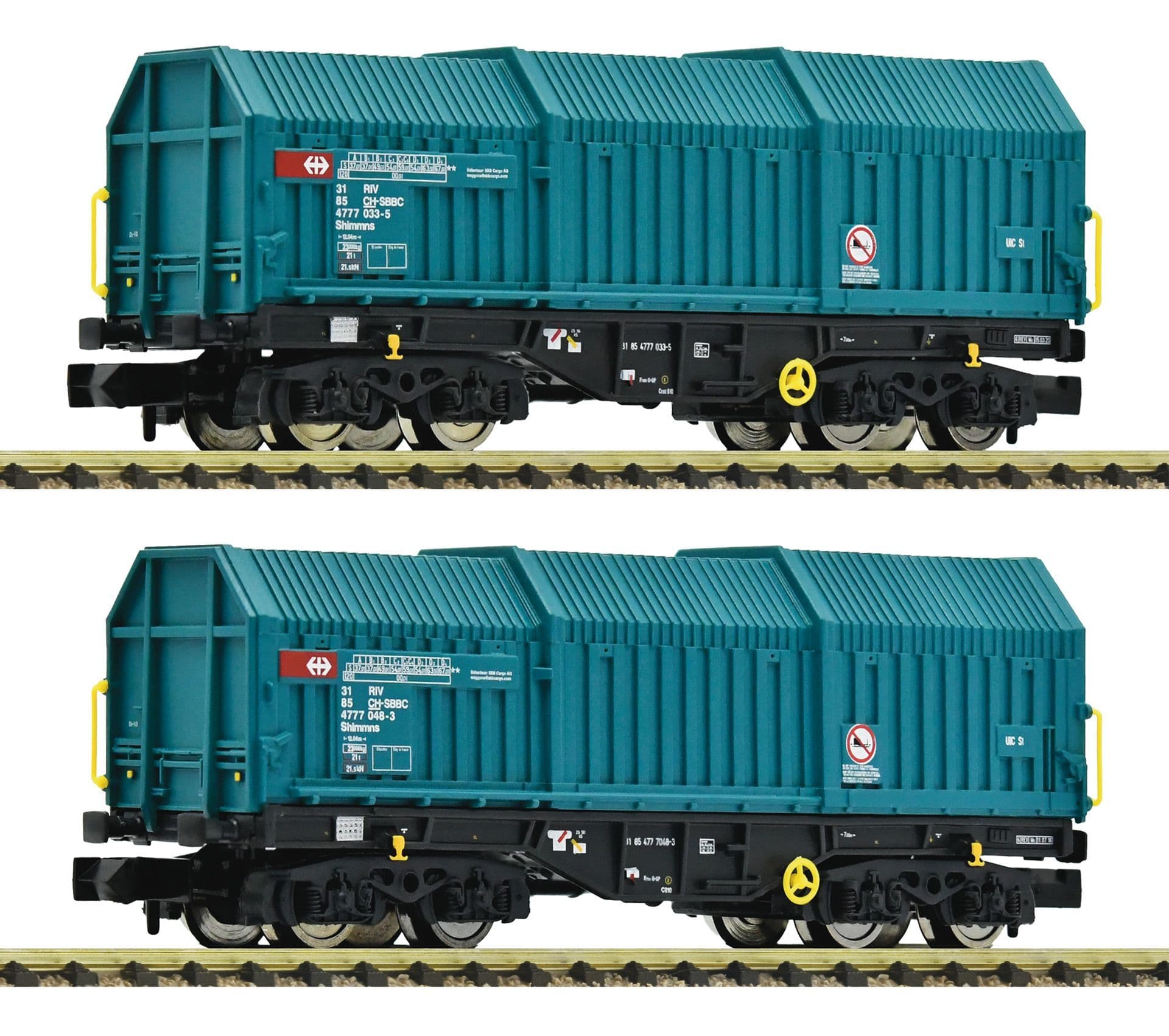 Fleischmann 6660037 N Gauge SBB Shimmns Telescopic Hood Wagon Set 2