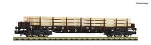 Fleischmann 6660049 N Gauge SBB Rs Bogie Stake Wagon with Timber Load