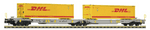 Fleischmann 6660069 N Gauge AAE T2000 Dbl Pocket Wagon w/DHL Containers Load VI