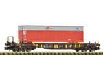 Fleischmann 6660076  N Gauge OBB Sdgmns T3 Pocket Wagon w/RCA Container Load V