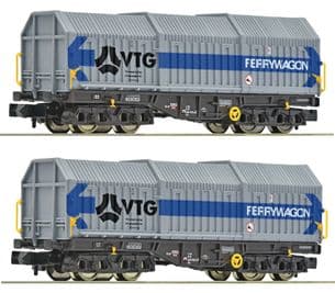 Fleischmann 6660080 N Gauge DB VTG Telescopic Hood Wagon Set (2)