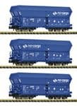 Fleischmann 6660086 N Gauge PKP Cargo Falns Self Discharge Hopper Wagon Set (3)
