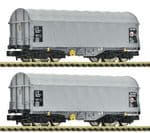 Fleischmann 6660087 N Gauge CD Cargo/AAE Shimmns Tarpaulin Wagon Set (2)