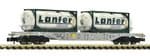 Fleischmann 6660088 N Gauge AAE Sgnss Container Wagon with Lanfer Tanktainers