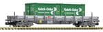 Fleischmann 6660092 N Gauge SBB Res Stake Wagon with Kehrli + Oeler Containers