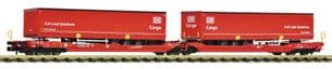 Fleischmann 6660103 N Gauge DB AG T3000e Pocket Wagon with DB Cargo Lorry Trailers