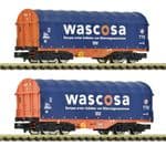 Fleischmann 6660105 N Gauge Wascosa Shimmns Tarpaulin Wagon Set (2)