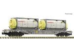 Fleischmann 6660126  N Gauge AAE Sgnss Bogie Flat Wagon w/Tanktainer Load VI