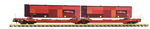 Fleischmann 6660133 N Gauge ÖBB Sddgmrs T3000e Dbl Pocket Wagon RCW Container Load VI