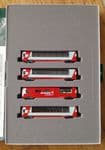 Kato 10-2027 N Gauge RhB Glacier Express Add-on Coach Pack