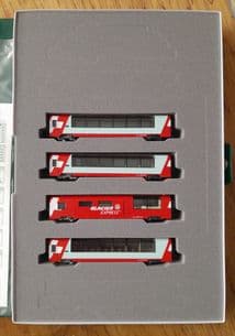 Kato 10-2027 N Gauge RhB Glacier Express Add-on Coach Pack