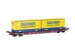 Mehano 28409 HO Gauge DB Cargo Sgkkms698 Container Wagon with Dachser Containers