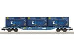 Minitrix 18434 N Gauge GATX/CD Cargo Sgnss Innofreight Container Wagon