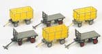 Preiser 17112 HO Gauge Postal Carts (6) Kit