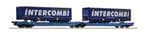 Roco 6600035 HO Gauge EUROWAGON T3000e Pocket Wagon with INTERCOMBI Trailers