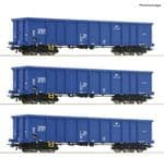 Roco 6600100 HO Gauge PKP Cargo Eanos Gondola Set (3)