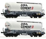 Roco 6600191 HO Gauge Wascosa Jura Cement Wagon Set (2)