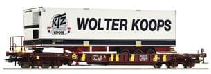 Roco 76224 H0 Gauge AAE T3 Pocket Wagon with Wolter Koops Lorry Trailer