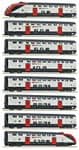 Roco 7710007 HO Gauge SBB Rabe 502 8 Car Double Deck EMU (DCC Sound)