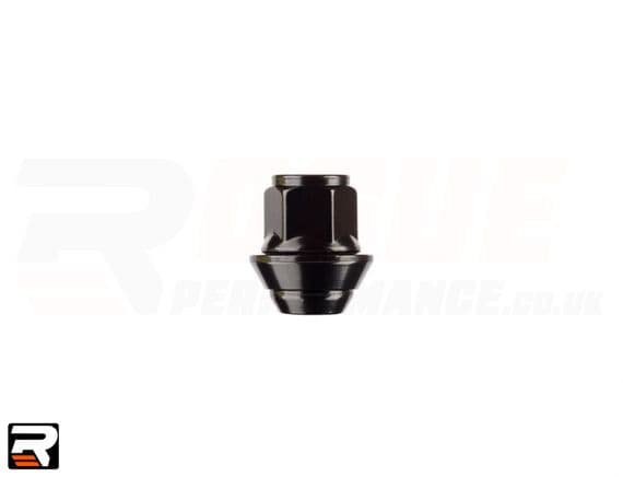 20x Wheel Nut M12x1.5mm - FN401BLACK  (Compatible With Ford Alloy - FLOATING WASHER)