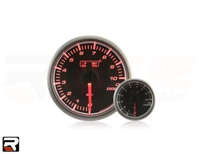 45mm Stepper Motor Clear/Amber Oil Pressure Gauge (BAR)