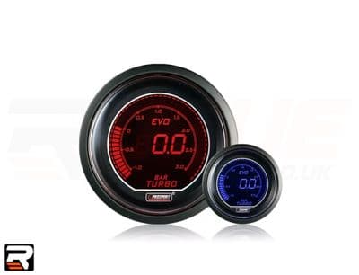 52mm Evo LCD Boost Gauge (BAR) Red/Blue