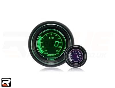 52mm Evo LCD Boost Gauge (PSI) Green/White