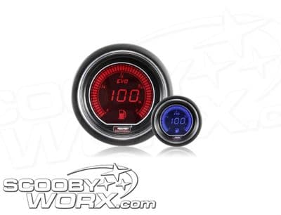 52mm Evo LCD Fuel Level Gauge Red / Blue