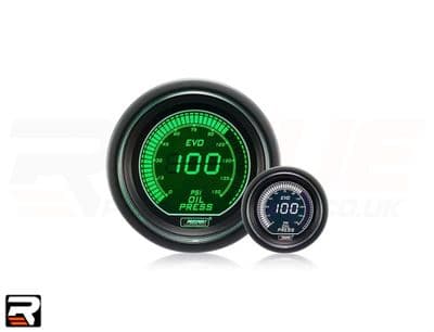 52mm Evo LCD Oil Pressure Gauge (PSI) Green/White