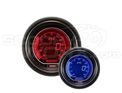 52mm Evo LCD Oil Temp Gauge Red/Blue