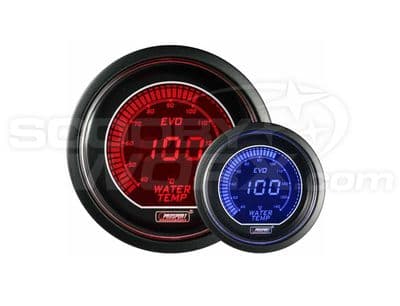 52mm Evo LCD  Water Temp Gauge (°C) Red/Blue