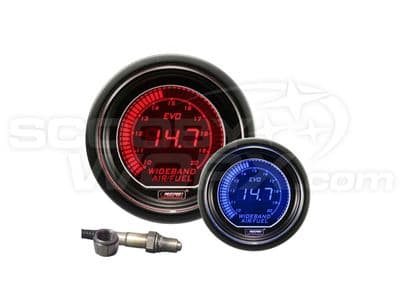 52mm Evo LCD Wideband AFR Kit (With Output) Red/Blue