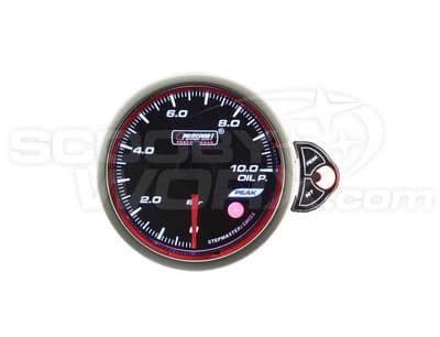 52mm Smoked Stepper Motor Touch Oil Pressure (BAR)