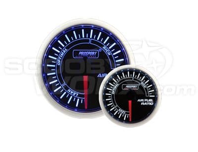 52mm Smoked Super Blue/White Air/Fuel Ratio Gauge