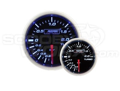 52mm Smoked Super Blue/White Turbo Boost Gauge (BAR)