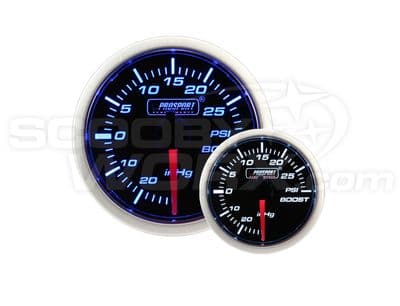 52mm Smoked Super Blue/White Turbo Boost Gauge (PSI)