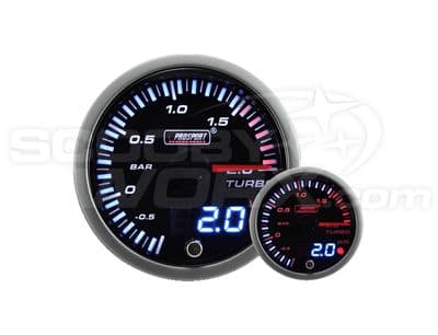 60mm JDM Dual Stepper Motor Warning Boost Gauge (BAR)