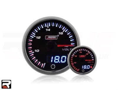 60mm JDM Dual Stepper Motor Warning Voltage Gauge