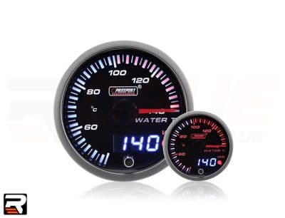 60mm JDM Dual Stepper Motor Warning Water Temp Gauge (°C)