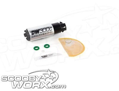 DeatschWerks DW300C 340lph Compact Fuel Pump w/ 1008 Install Kit Subaru Impreza 2008+
