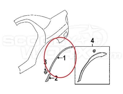 Newage Rear Arch Protector (Rubber) 91016FE031