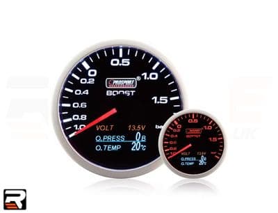 Prosport 60mm 4-1 Multi Gauge - Boost, Oil Pressure, Oil Temp, Volts