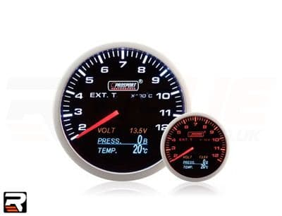Prosport 60mm 4-1 Multi Gauge - Exhaust Temp, Oil Pressure, Temp, Volt