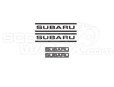 Subaru 4 Pot Caliper Graphics (Embossed Calipers)